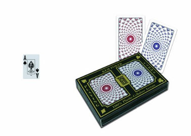 Игральные карты размера КЭМ моста отмеченные пантеоном 2 палубы установленной для плутовки покера